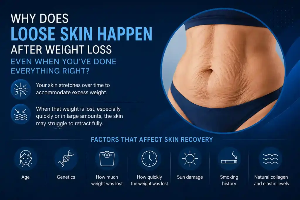 Why Does Loose Skin Happen After Weight Loss Even When You’ve Done Everything Right Borehamwood?